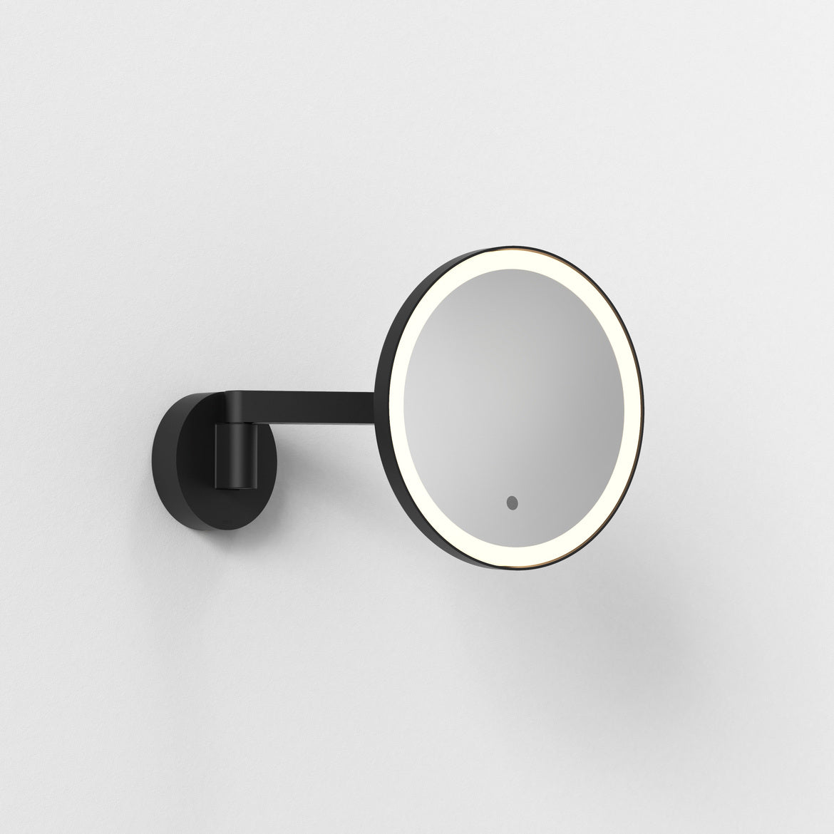 Nagoya Wall Light with Mirror, Black, LED, Motion Sensor, IP44