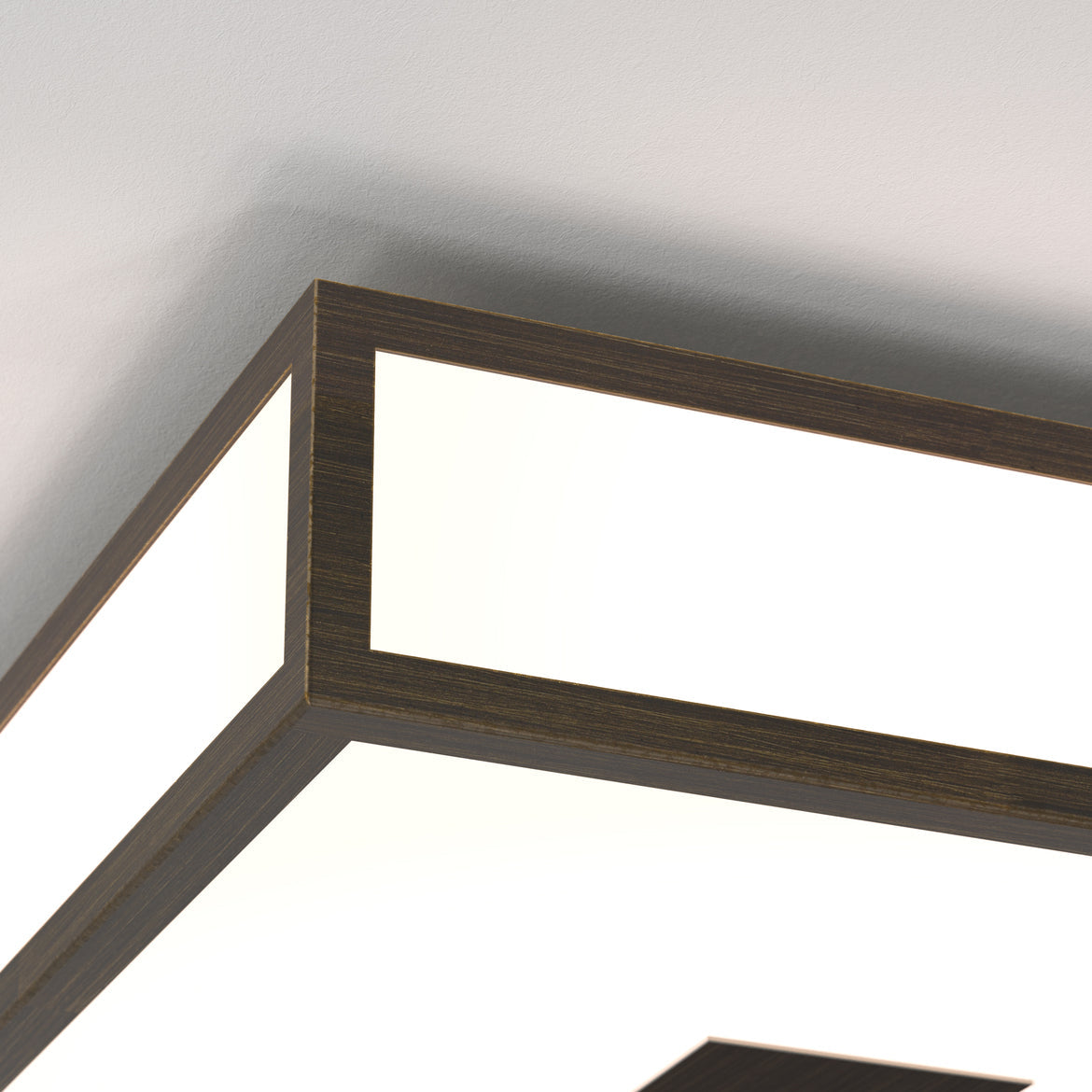Mashiko 300 Medium Square Ceiling, Bronze, E27, IP44