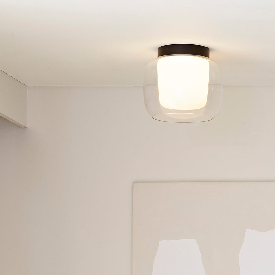 Aquina 240 Small Ceiling, Black, E27, IP44