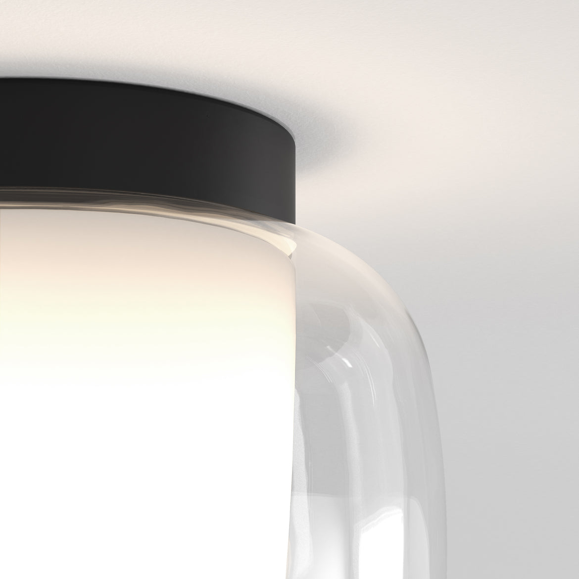 Aquina 240 Small Ceiling, Black, E27, IP44