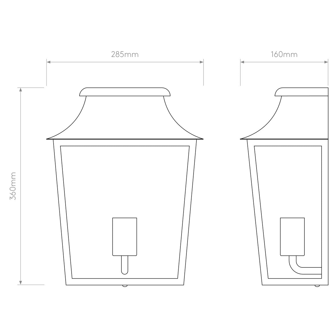 Richmond Wall Light with Flush Mount, E27, IP44