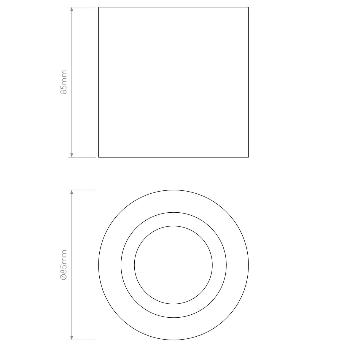 Kos Ceiling, Round, White, GU10, IP65