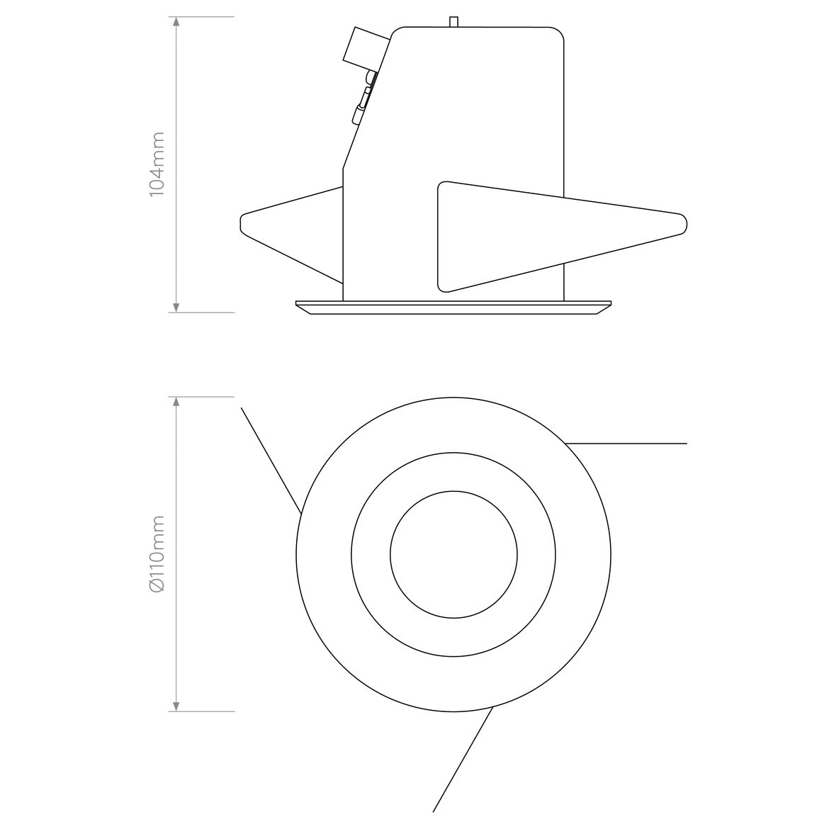Solway Downlight, Solid Brass, GU10, IP65
