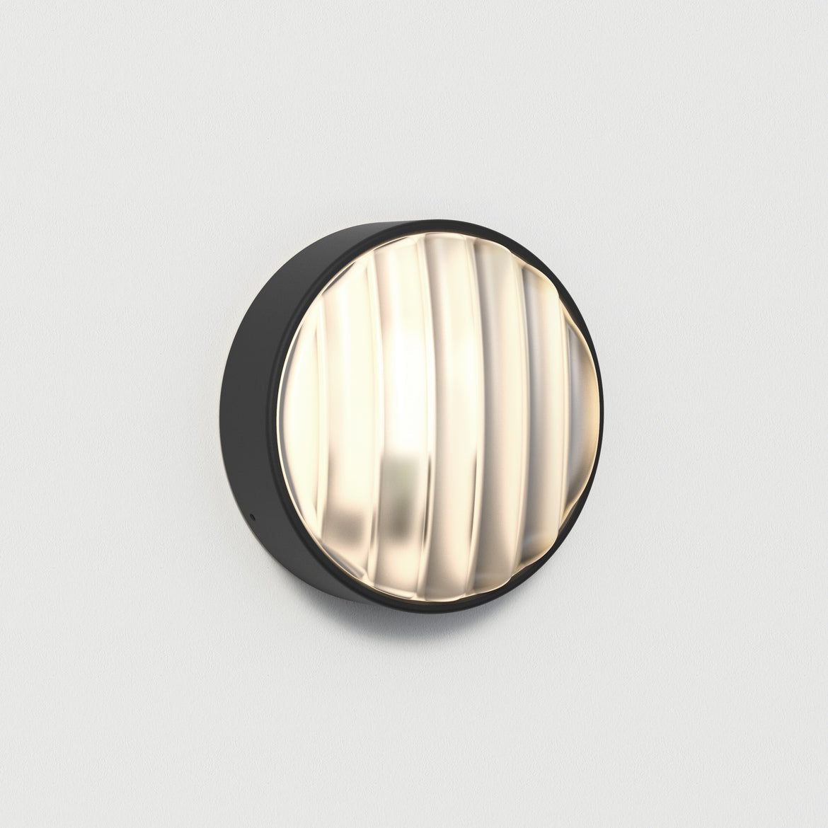 Montreal Round Wall Light, Black, IP44