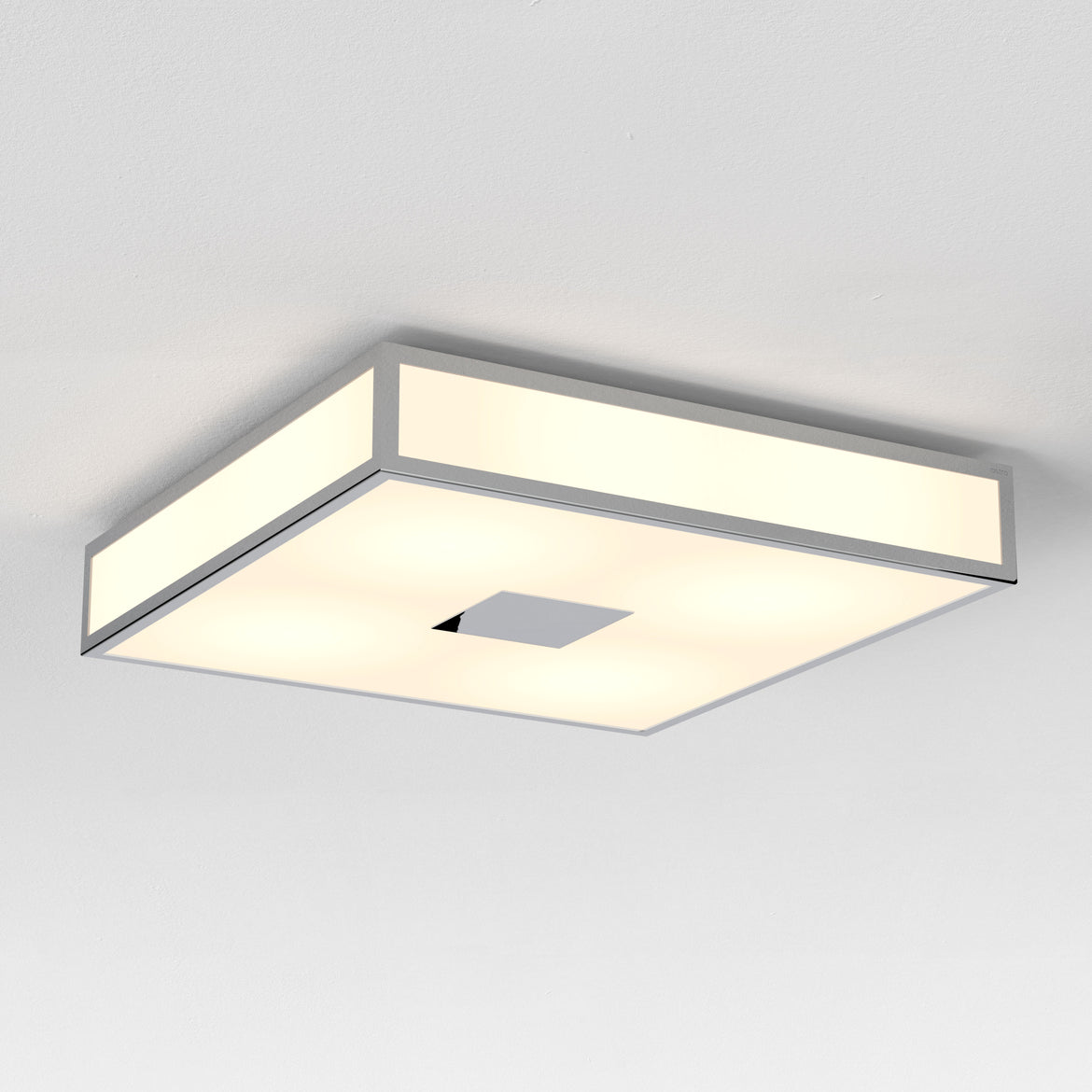 Mashiko 400 Large Square Ceiling, Chrome, E27, IP44