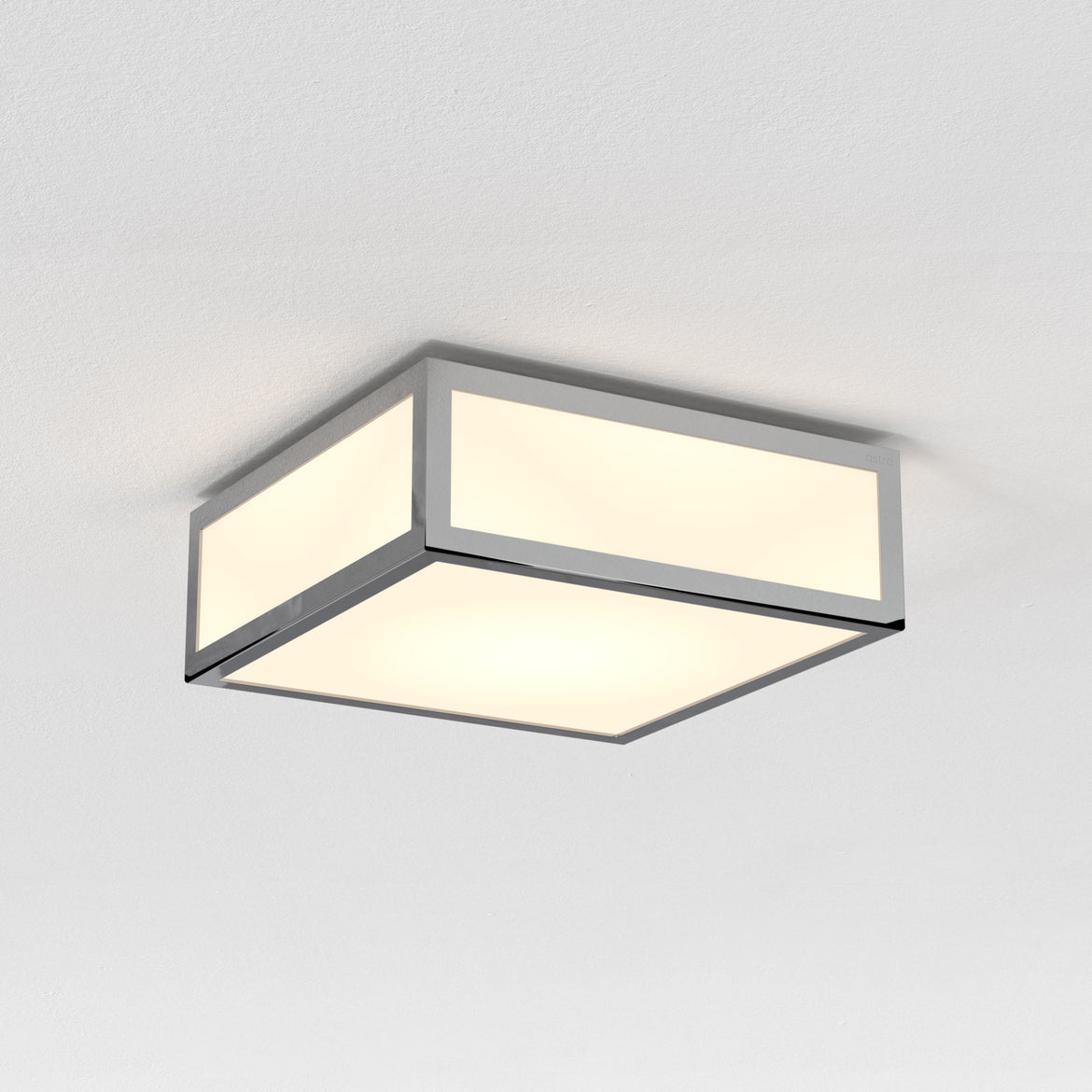 Mashiko 200 Small Square Ceiling, Chrome, E27, IP44