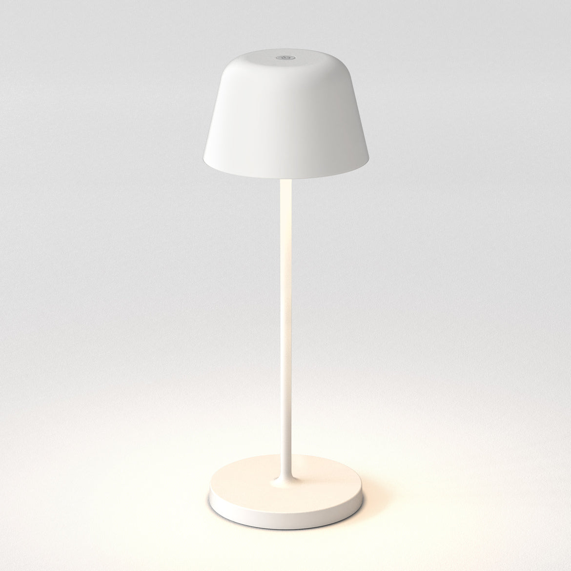 Nomad Table Lamp, White, LED, Wireless, Push Dim, IP65