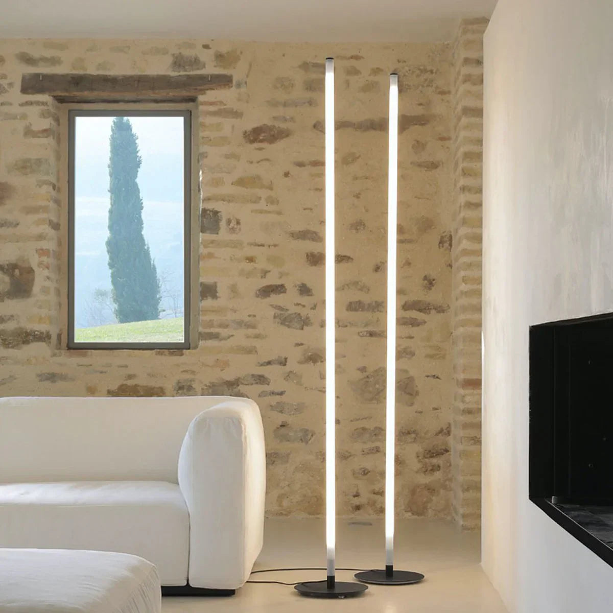 Accippichio Floor Lamp, Black Net, LED, Foot Dimmer, IP20
