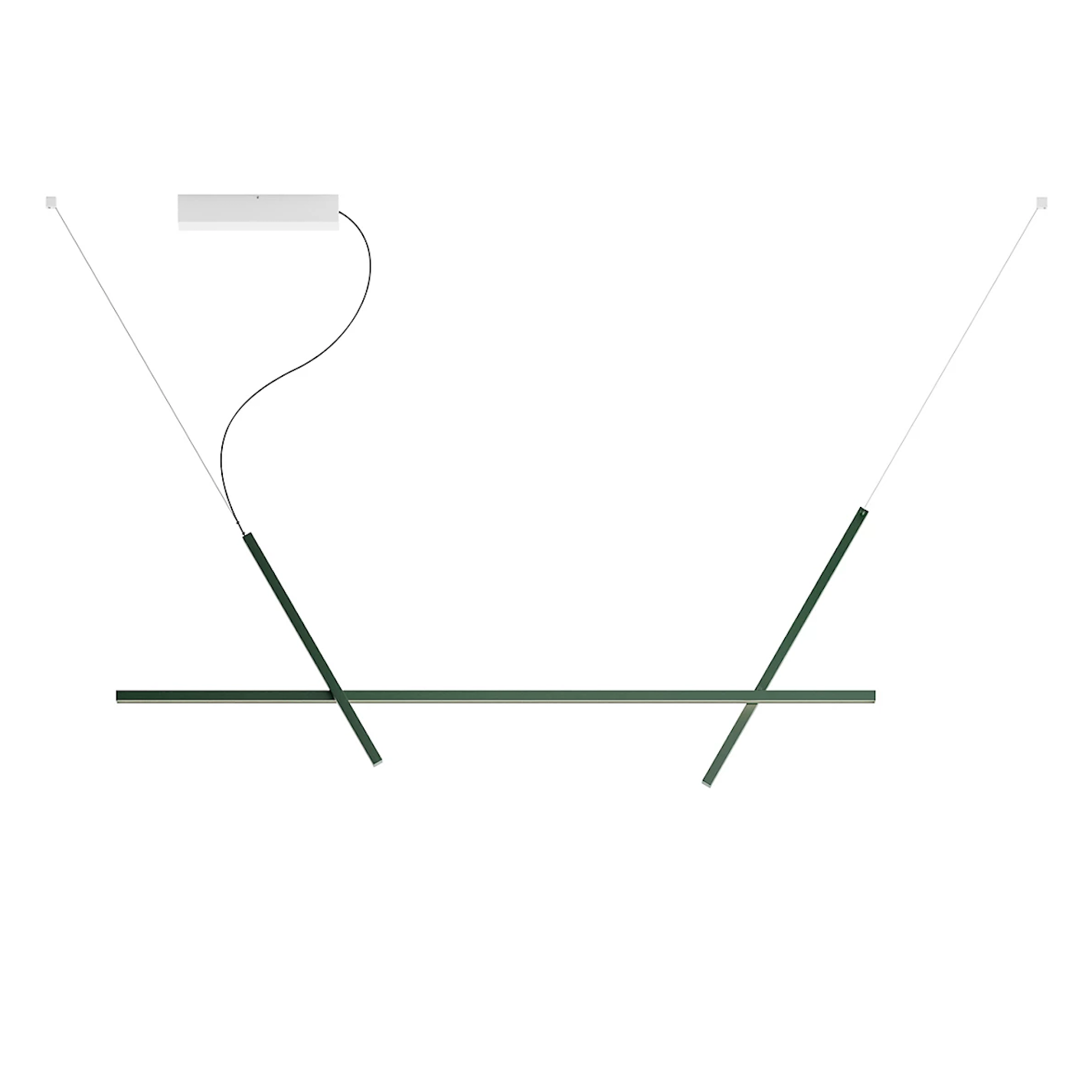 Across Adjustable Linear Pendant, Green, LED, Phase Dim, IP20