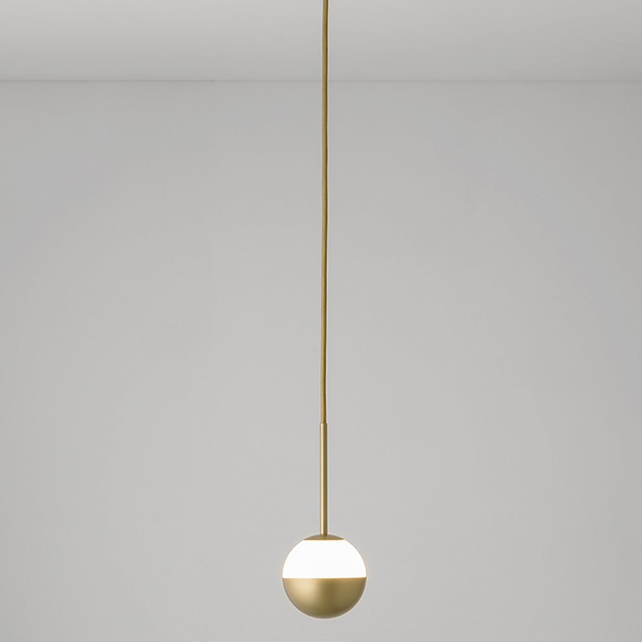 Alfi Pendant, White Glass with Gold Cap, LED, Surface, On/Off, IP20