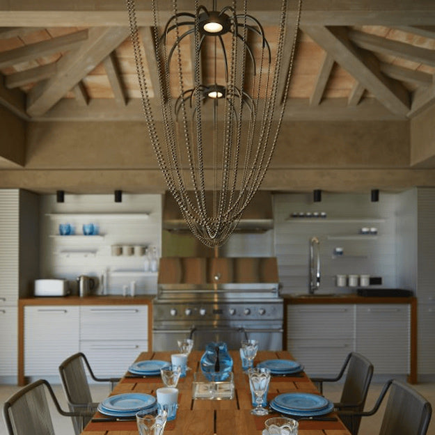 Alysoid Pendant with Black Nickel Beads, 51.5 cm ø x 100, LED, Phase Dim, IP20