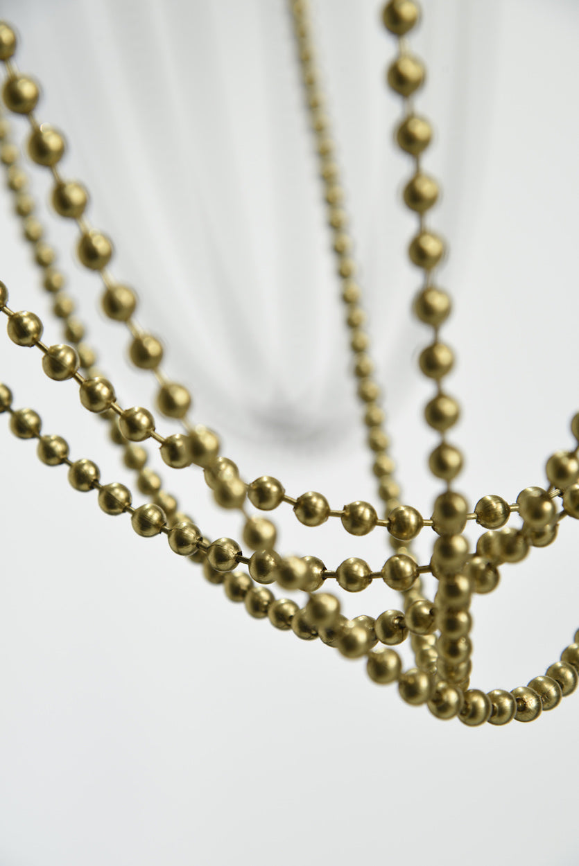 Alysoid Pendant with Brass Beads, 51.5 cm ø x 170, LED, Phase Dim, IP20