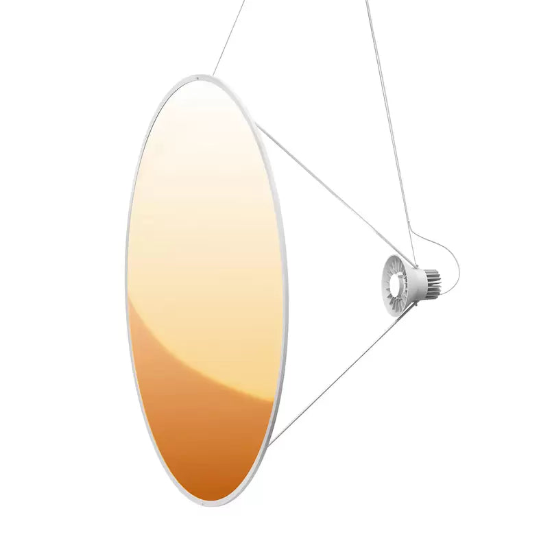 Amisol Pendant, Gold Mirror Stretch Reflector, 108 cm, LED, Push/DALI Dim, IP20