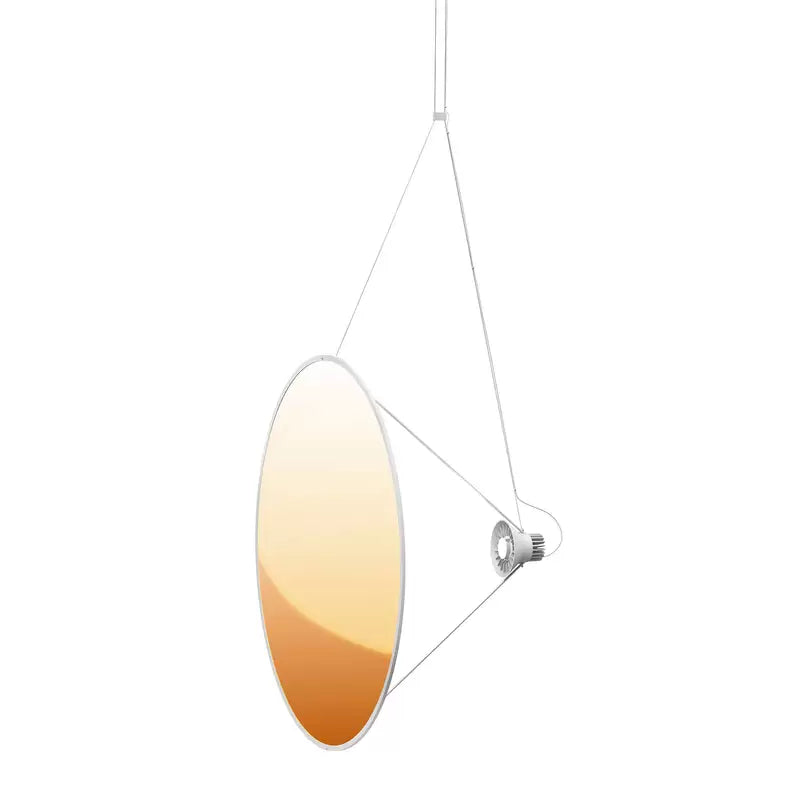 Amisol Pendant, Gold Mirror Stretch Reflector, 75 cm, LED, Push/DALI Dim, IP20