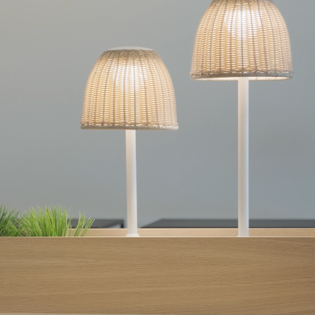 Atticus Bollard, 40 cm, Beige, LED, 8.4W, Triac Dim, IP54