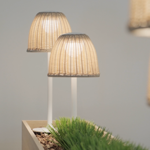 Atticus Bollard, 50 cm, Beige, LED, 8.4W, Triac Dim, IP54