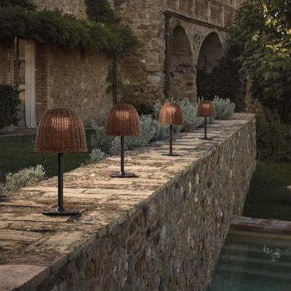 Atticus Bollard, 40 cm, Beige, LED, 8.4W, Triac Dim, IP54