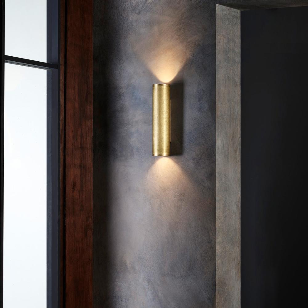 Ava Wall, Solid Brass, 2 Beams, GU10, IP44