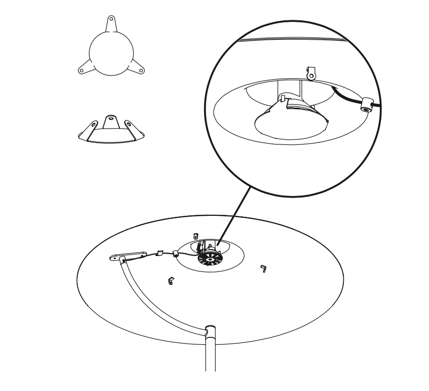 Biny Floor Lamp, Black with Glass Diffuser, LED, Touch Dim, IP20