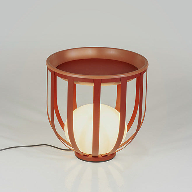 Bols_outdoor_floor_lamp_short_in_red_thumbnail with top accessory