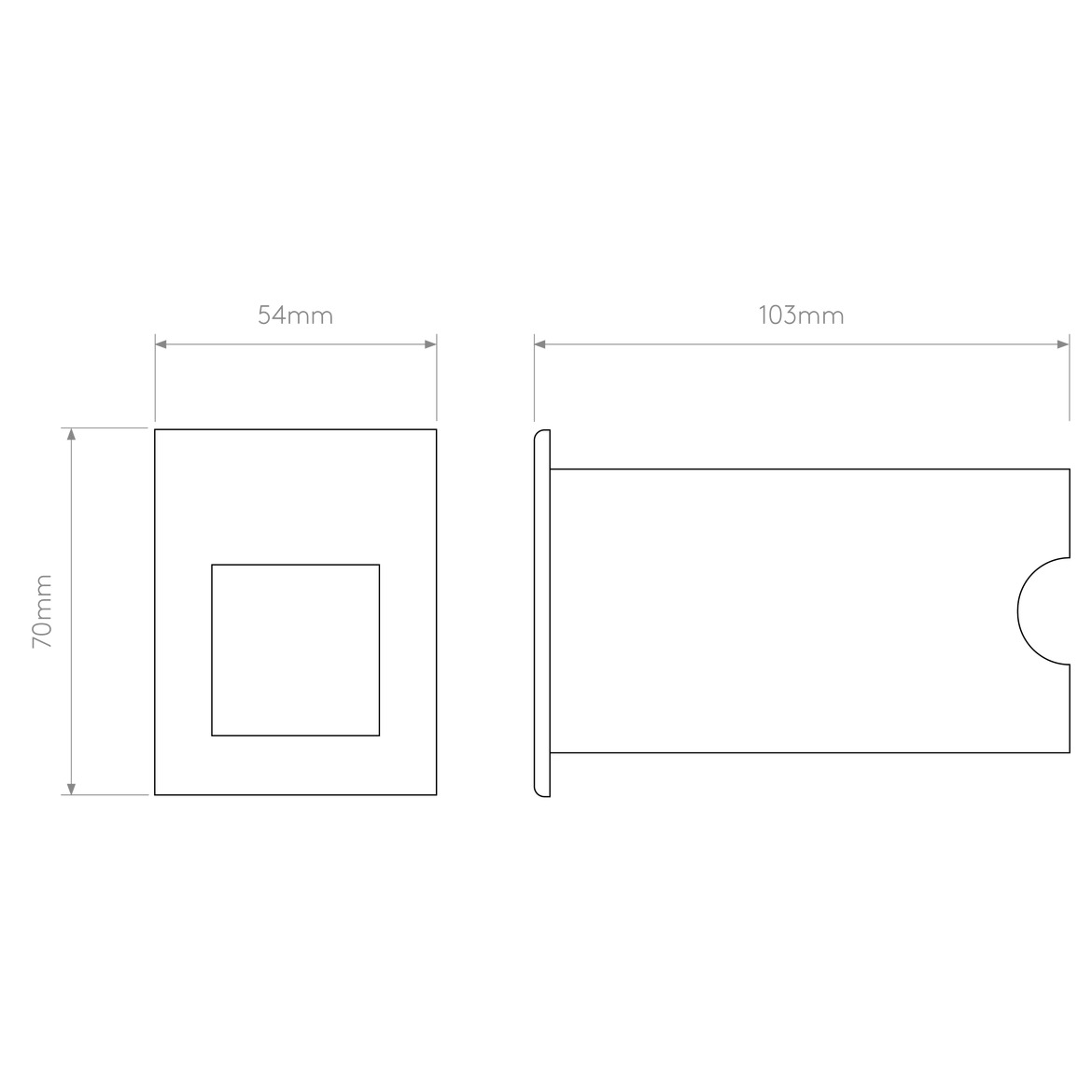 Borgo 55, Small Square Step Light, LED, IP65