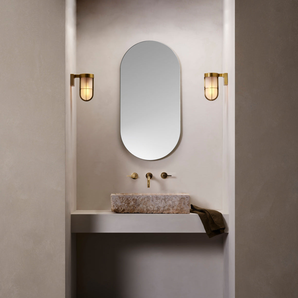 Cabin Wall Light, Clear Glass, E27, IP44