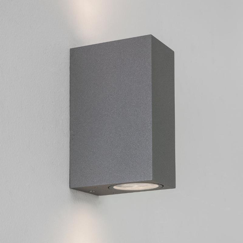 Chios 150, Wall Light, Textured Grey, GU10, IP44