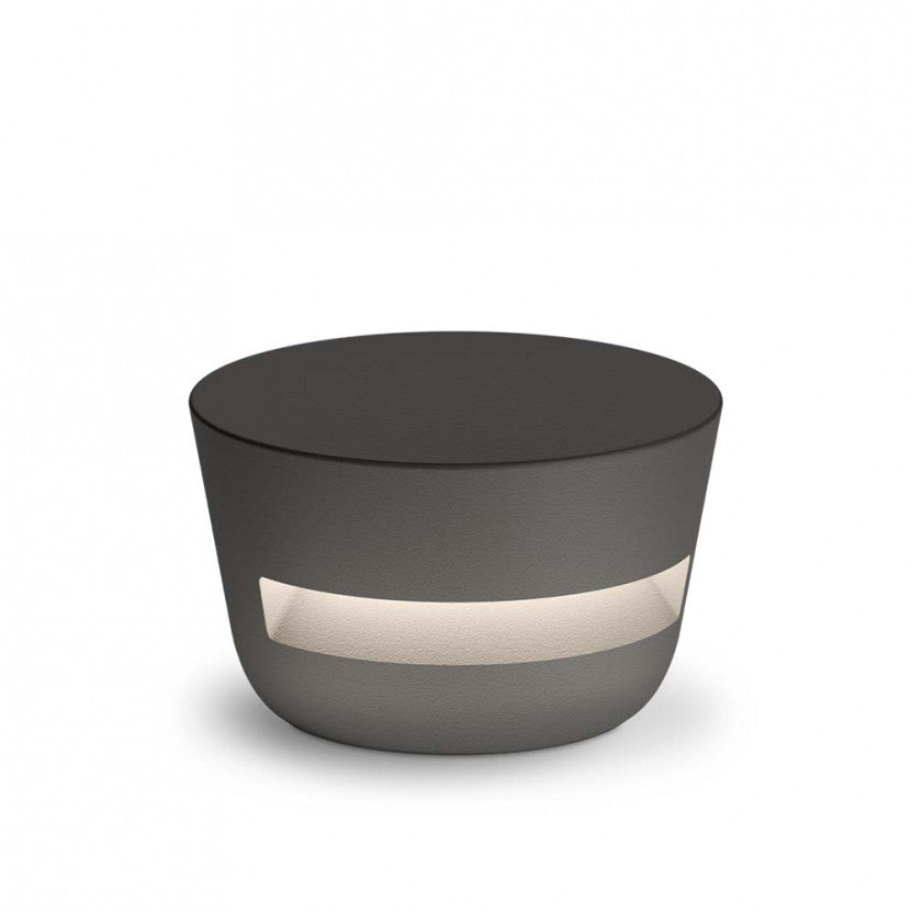 Dots Bollard, Small, Half Halo, Graphite Black, LED, IP65