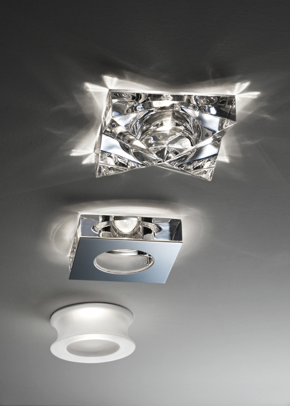 Faretti Eli Semi-Flush Downlight, Frosted Glass, GU10, IP20