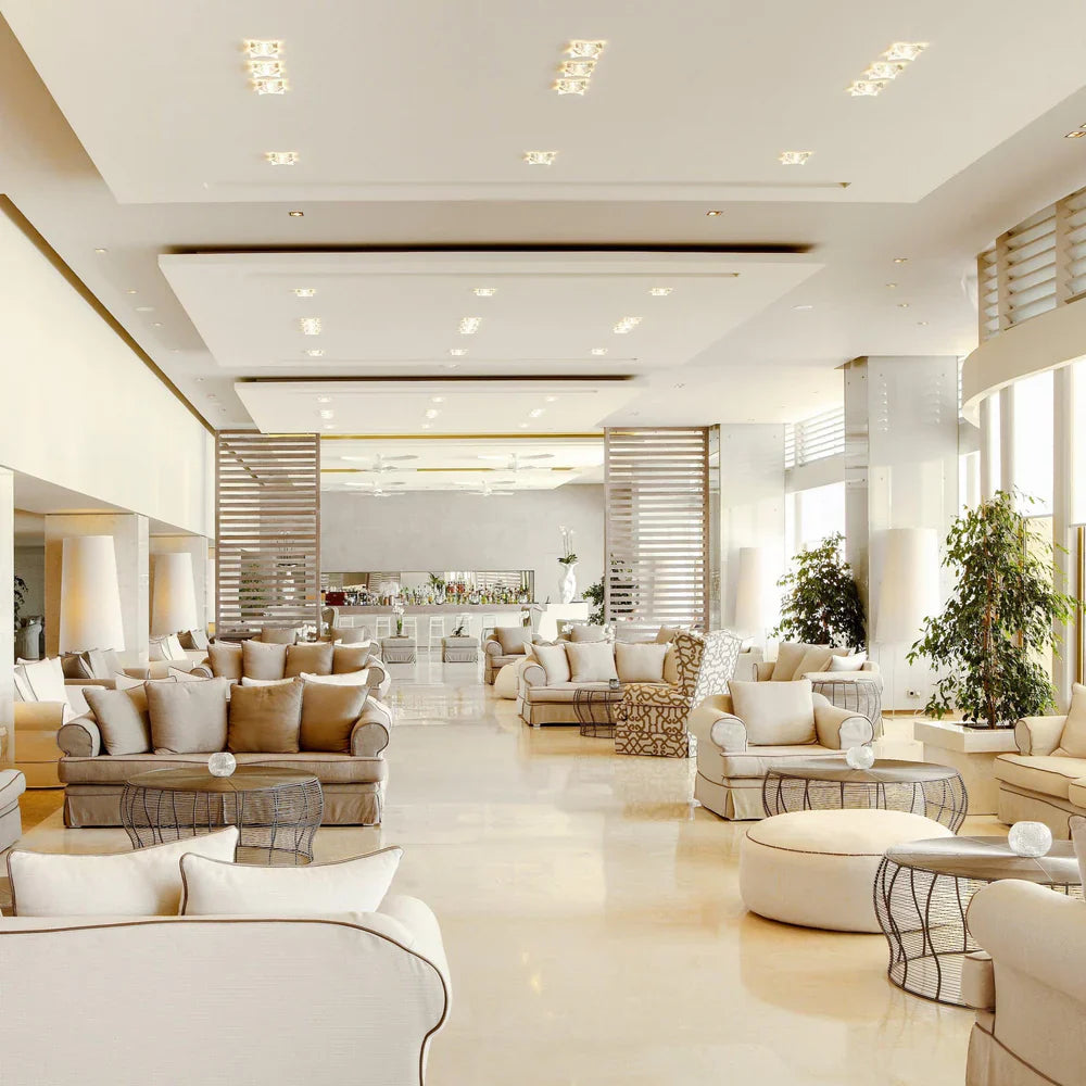 Faretti Cindy Semi-Flush Downlight, Frosted Glass, GU10, IP44