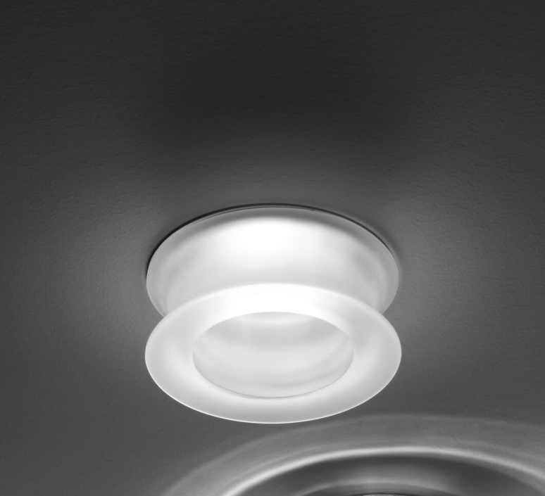 Faretti Eli Semi-Flush Downlight, Frosted Glass, GU10, IP20
