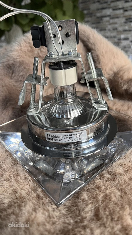 Faretti Cheope Semi-Flush Downlight, Frosted Glass, GU10, IP44