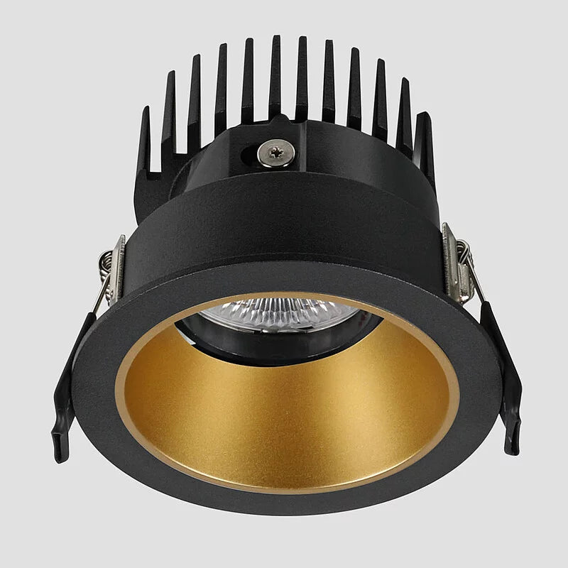 Flexio Downlight, Adjustable, Black Trim with Gold Baffle, 11W, LED, Dim, IP20