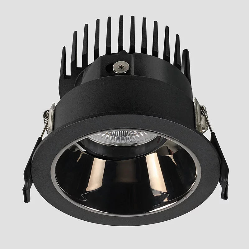Flexio Downlight, Adjustable, Black Trim with Black Chrome Baffle, 11W, LED, Dim, IP20