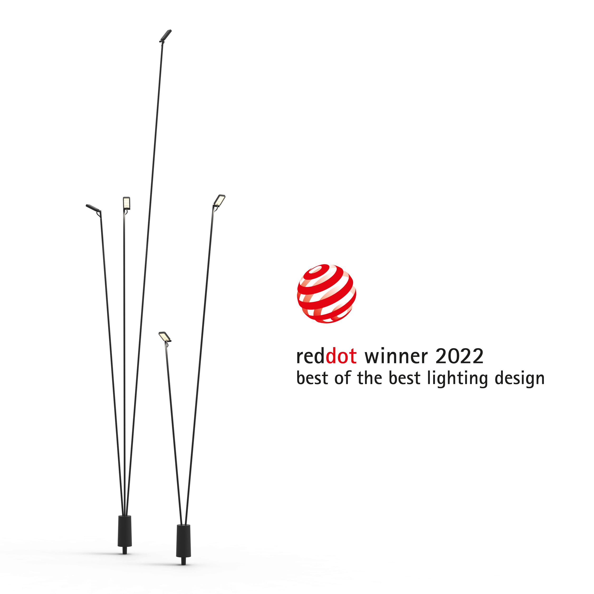 Flia Floor, Triple, LED, 7.5W, DALI Dim or On/Off, IP65