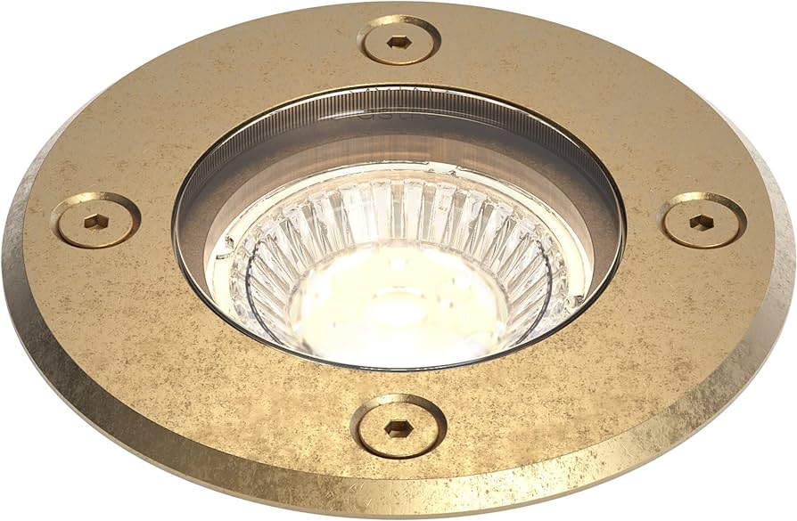 Gramos, Inground Uplight, Brass, Round, GU10, IP65