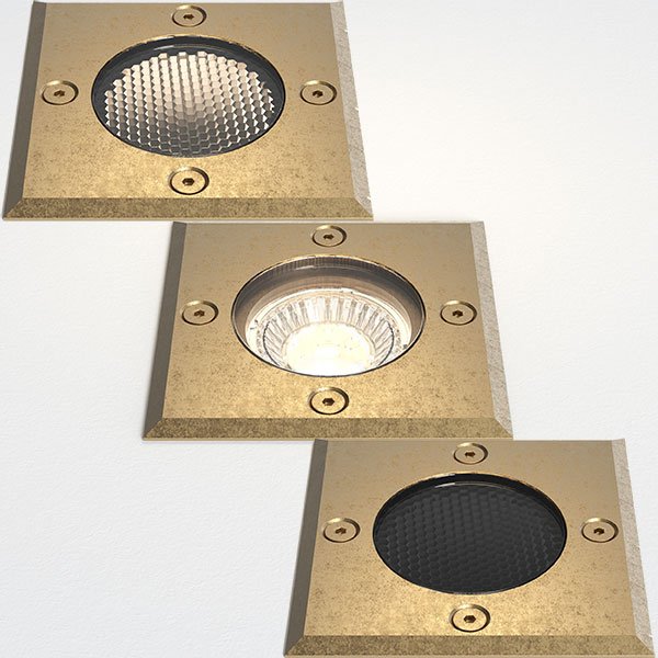 Gramos, Inground Uplight, Steel, Square, GU10, IP65