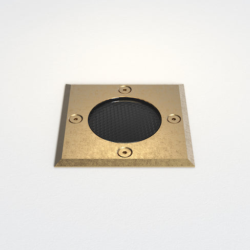 Gramos, Inground Uplight, Brass, Square, GU10, IP65