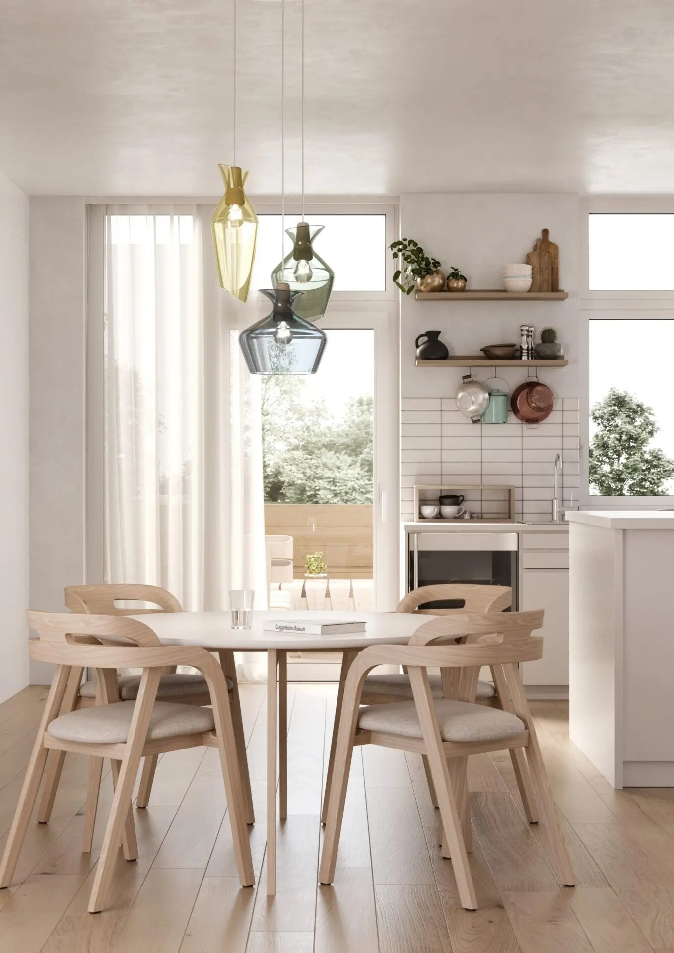 Malvasia Pendant, Transparent Colour Glass, E27, IP20