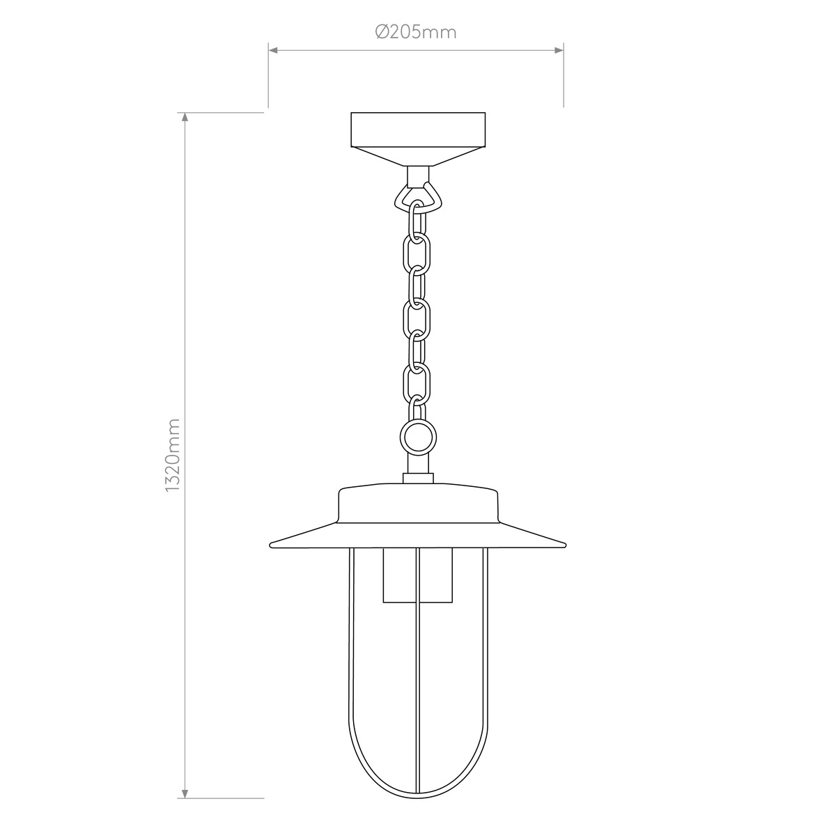 Montparnasse Pendant, E27, IP44