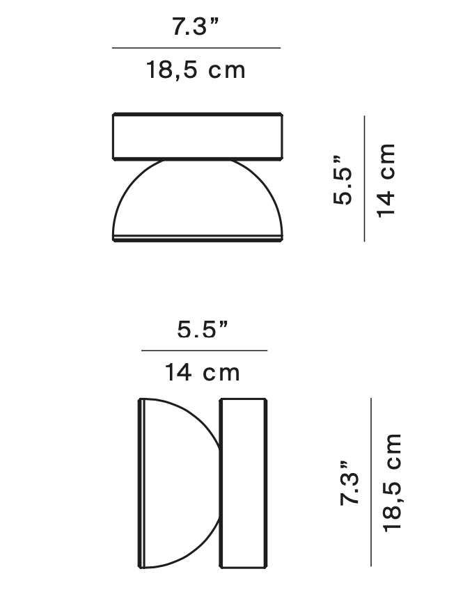 Nui Wall, Concrete, LED, 14W, DALI Dim or On/Off, IP65