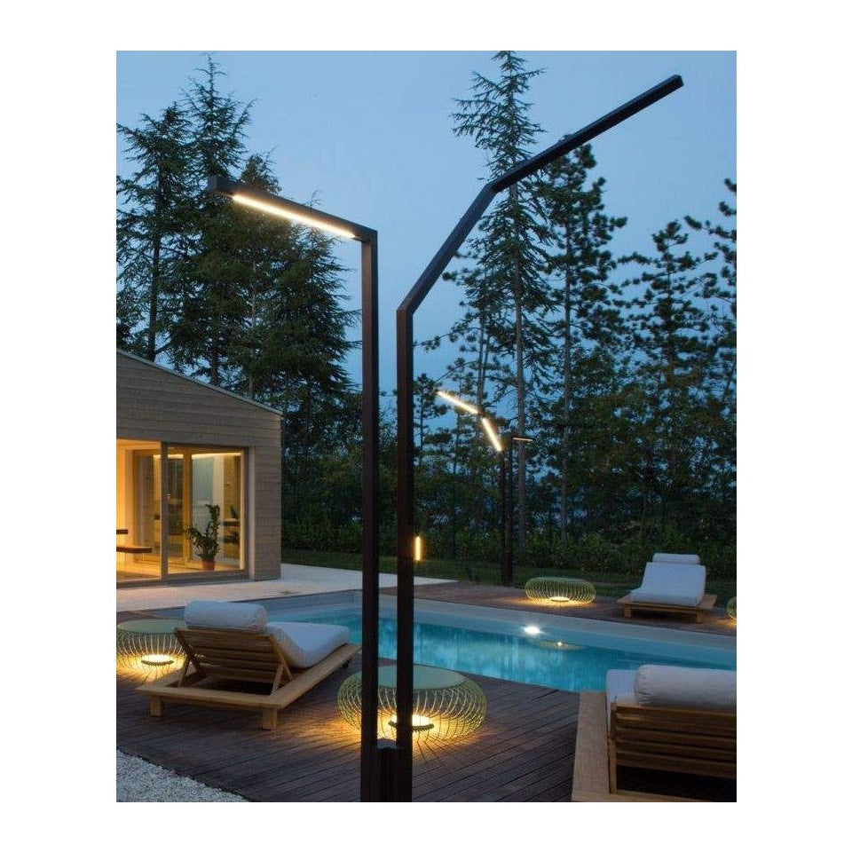 Palo Alto Floor, 1 Light, 90 cm, Brown, LED, 4.4W, On/Off, IP65