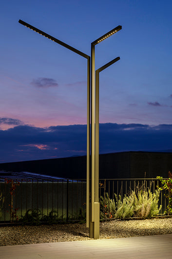 Palo Alto Floor, 2 Light, 310 cm, Brown, LED, 30W, On/Off, IP65