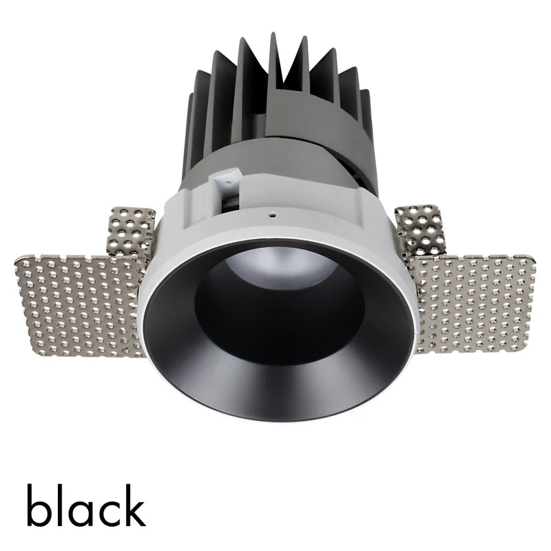 Performance Downlight, Small, 2G, Trimless, Round, Fixed, Black, LED, Dim, IP40