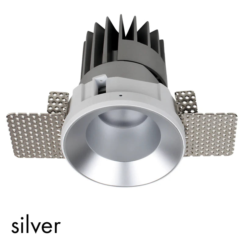 Performance Downlight, Small, 2G, Trimless, Round, Fixed, Silver, LED, Dim, IP40