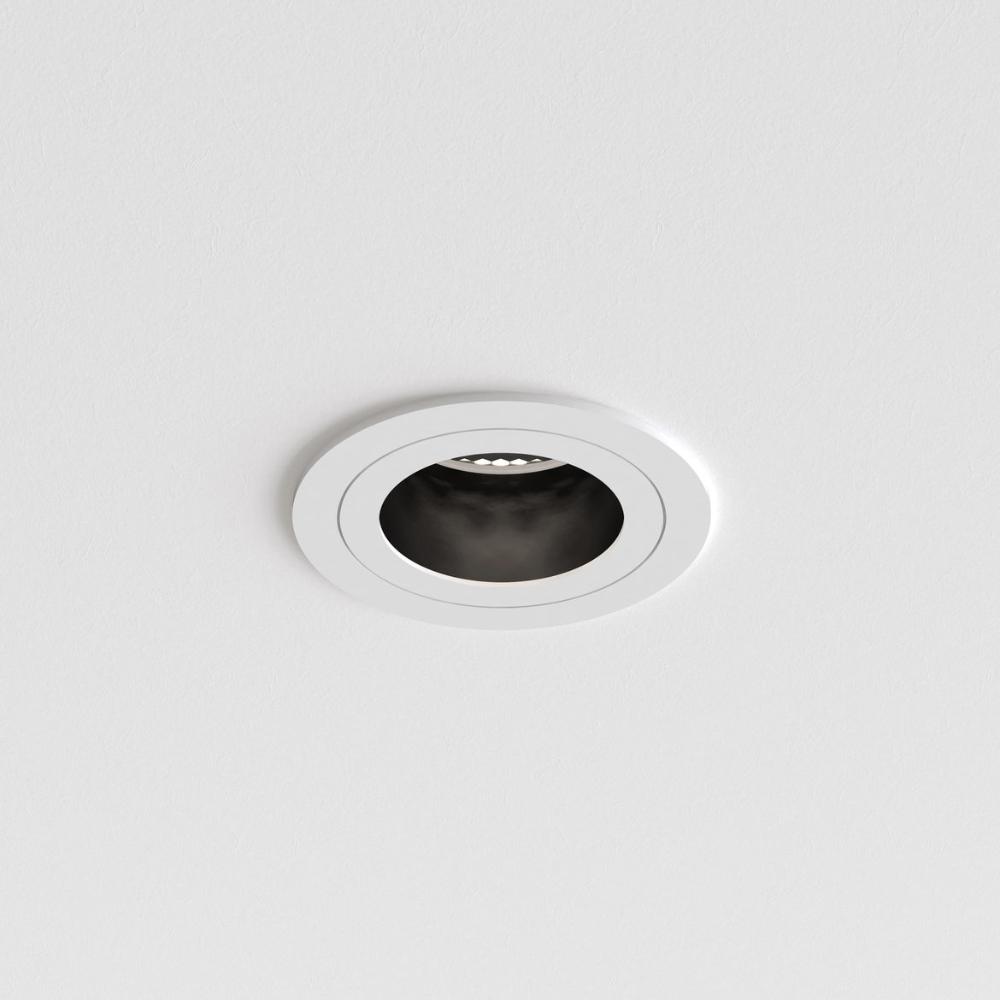 Pinhole Slimline Round Downlight, White, Fixed, GU10, IP65, Fire Rated