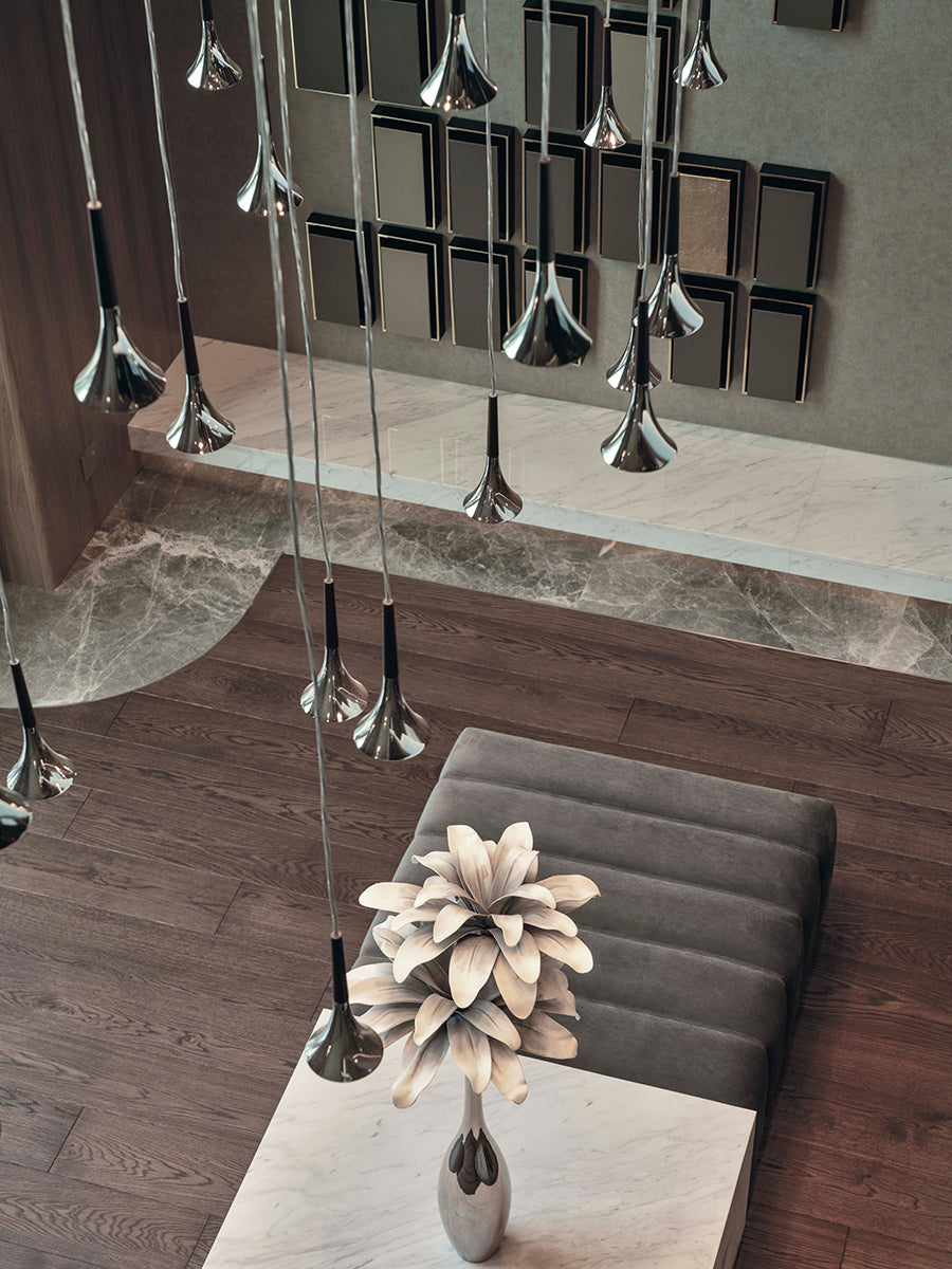 Rain Pendant, Chrome, LED, Triac Dim, IP20