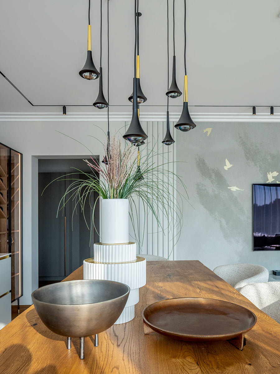 Rain Pendant, Black, LED, Triac Dim, IP20