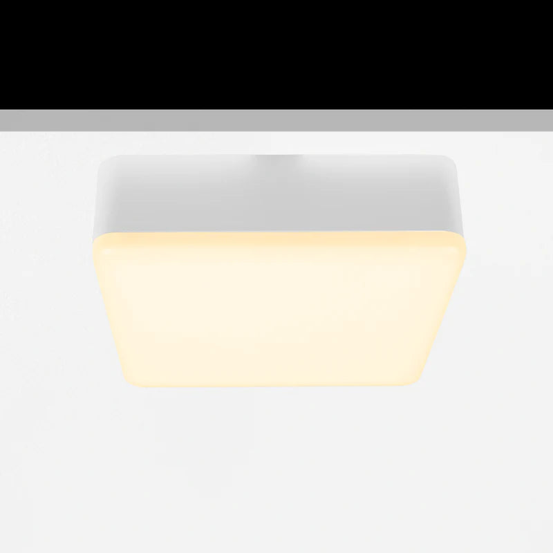 Sol Ceiling Light, Medium, Square, White, 11.5W, LED, Dim, IP54