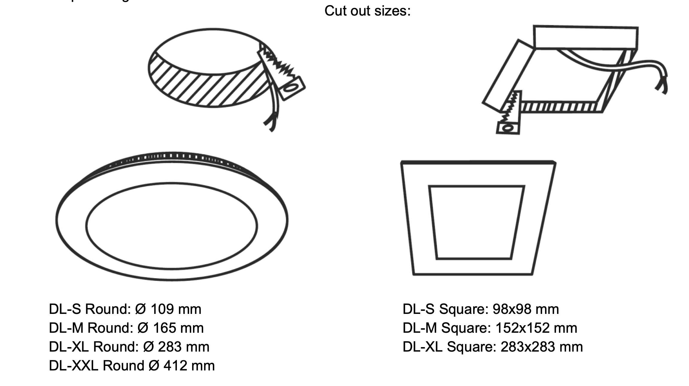Sol Flush Downlight, XL, Square, White, 26W, LED, Dim, IP40